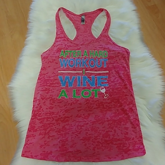 After a Hard Workout I Wine A lot Graphic Tank Top - Picture 8 of 8